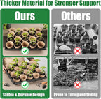 20 Cell Plant Trays for Carrying 3 inch Round Nursery Pots, Sturdy Plastic Trays Suitable for Holding 100 pcs Peat Pots (5 Packs)