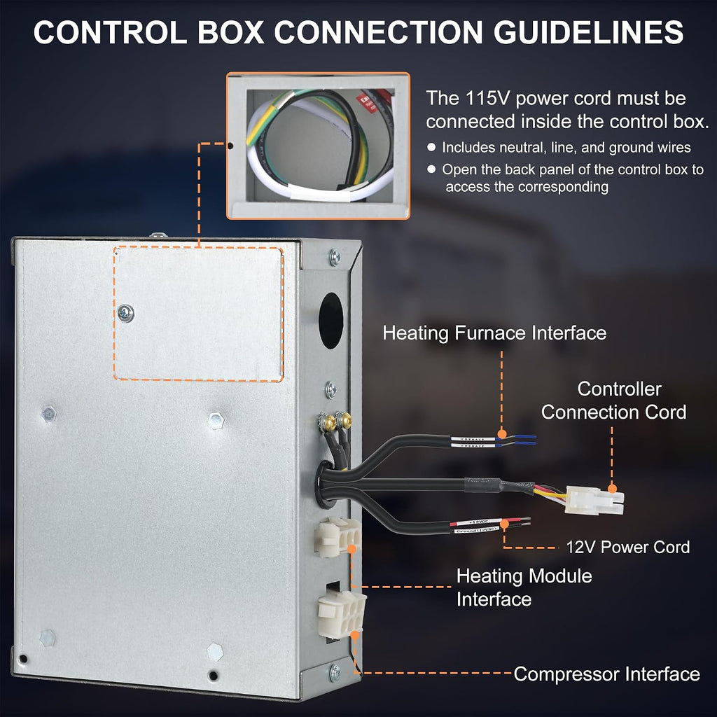 rv air conditioner 18000 btu with heat pump, front angle view