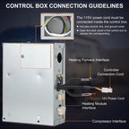 rv air conditioner 18000 btu with heat pump, front angle view