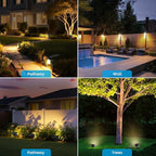 VOLISUN Solar Spotlight Outdoor, IP67 Waterproof Solar Landscape Spot Lights，Uplights for Yard Garden Pathway - 2 Pack (Warm White) 27 LED 3 Lighting Modes