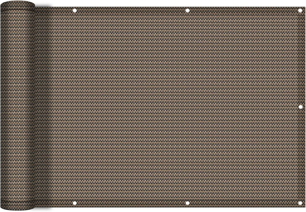 3' x 16' brown balcony privacy screen, main product view