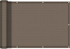 3' x 16' brown balcony privacy screen, main product view
