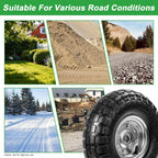 10" heavy-duty replacement tires, 4.10/3.50-4" for gorilla carts,hand, package contents
