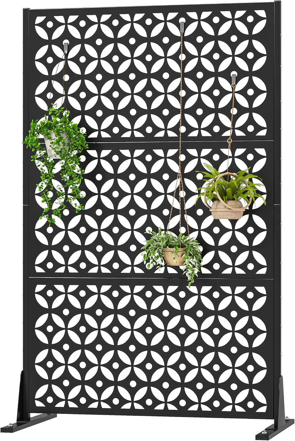 metal privacy screen outdoor 72" h×46" w, freestanding, main product view