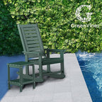 GREENVINES Outdoor Rocking Chairs | Set of 4 | Porch Rocker | HDPE Plastic | Forest | Oversized Rockers | High Back | Big & Tall | Ladder Back | for Patio Outside Backyard Balcony Garden