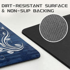 Lansny 20''x48'' Laundry Room Rug Non Slip Waterproof Laundry Mat | Navy Blue;Laundry Room Runner Rug;Farmhouse Laundry rug for Bathroom Washroom Mudroom Floor Decor;4ft Runner Rug Non Skid