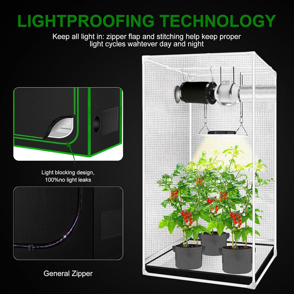 small grow tent for aerogarden，18”x18”x36” ，hydroponics growing system, side view