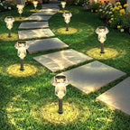 Mancra Solar Pathway Lights Outdoor, 16 Pack Dusk to Dawn Solar Lights Outdoor Waterproof Landscape Lighting for Yard, Walkway, Garden Decorations, Warm White