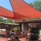 LOVE STORY 10' x 10' x 10' Triangle Terra Red Sun Shade Sail Canopy UV Block for Outdoor Patio Garden Backyard