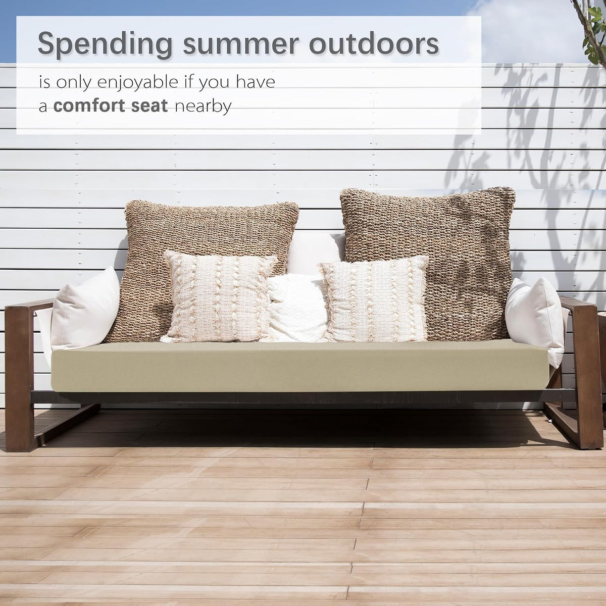favoyard outdoor bench cushion, 42 x 18 inch, package contents