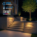 LEONLITE 12 Inch LED Hardscape Lighting, Update Retaining Wall Light, LED Landscape Lighting, 12-24V AC/DC Paver Light Low Voltage, 3W/5W/7W Dimmable Outdoor Step Lights, 2700K Soft White, ETL, 4 Pack