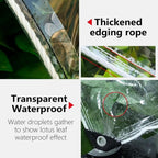 clear tarps with grommets 14 mil clear pvc, close-up detail