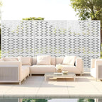 Outdoor Privacy Screen,72" H×47" W Metal Privacy Screen, Freestanding Privacy Fence Panels for Patio