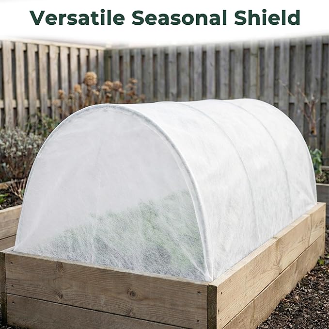 Gardzen Garden Hoops for Raised Beds Greenhouse Hoops, DIY Kit for Row Cover Garden Netting, All Season Plant Protection, 48 Pcs