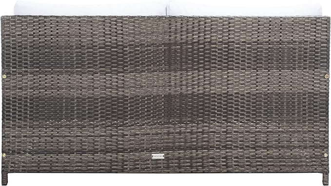 Safavieh Outdoor Collection Cadeo Grey Brown/White Cushion Daybed PAT7500C