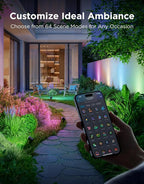 Govee Outdoor Spot Lights 2, IP67 Waterproof Spotlights, Landscape Lights Work with Matter, Alexa, and Google Assistant, RGBWIC Color Changing Light for Outdoor Decor, Patio Decorations, 4 Pack