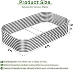 3 PCS 6x3ft Galvanized Raised Garden Bed Outdoor, Metal Garden Bed for Vegetables, Above Ground Garden Box for Flower, Steel Raised Beds for Gardening