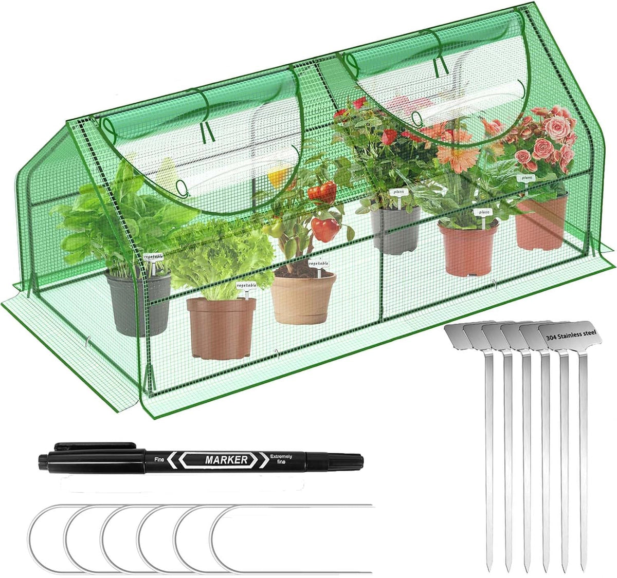 6x3x3ft portable greenhouse for outside, small green house, main product view