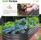 KING BIRD Raised Garden Bed with Cover Galvanized Oval Planter Garden Box Outdoor for Gardening, Vegetables, Flowers 71x36x12 in, Clear