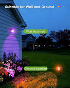 CORESLUX Smart RGBW Spot Lights Outdoor, Color Changing Warm White Landscape Lights with APP and Remote Control, Spotlight Waterproof for Garden Yard Patio Landscape, 1 Pack