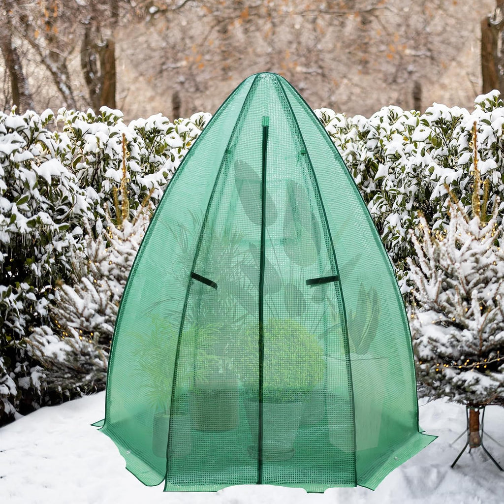 eagle peak portable mini dome greenhouse with zippered showing dimensions