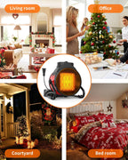 outdoor patio heaters, 1500w portable electric heater with on a desk or shelf
