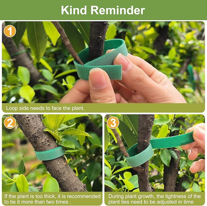 SumDirect Plant Tape 100 ft Plant Ties for Climbing Plants Garden Twist Ties Plants Adjustable Green Garden Tape for Plants, Flowers, Vines and Tree (100 ft x 1/2 in)