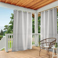 TOWN & COUNTRY BASICS Cabana Solid Heavyweight Indoor Outdoor Curtains, Light Filtering Opacity with Grommet Top, Water Repellent, 2-Pack Set, 54"x84", Cloud Grey