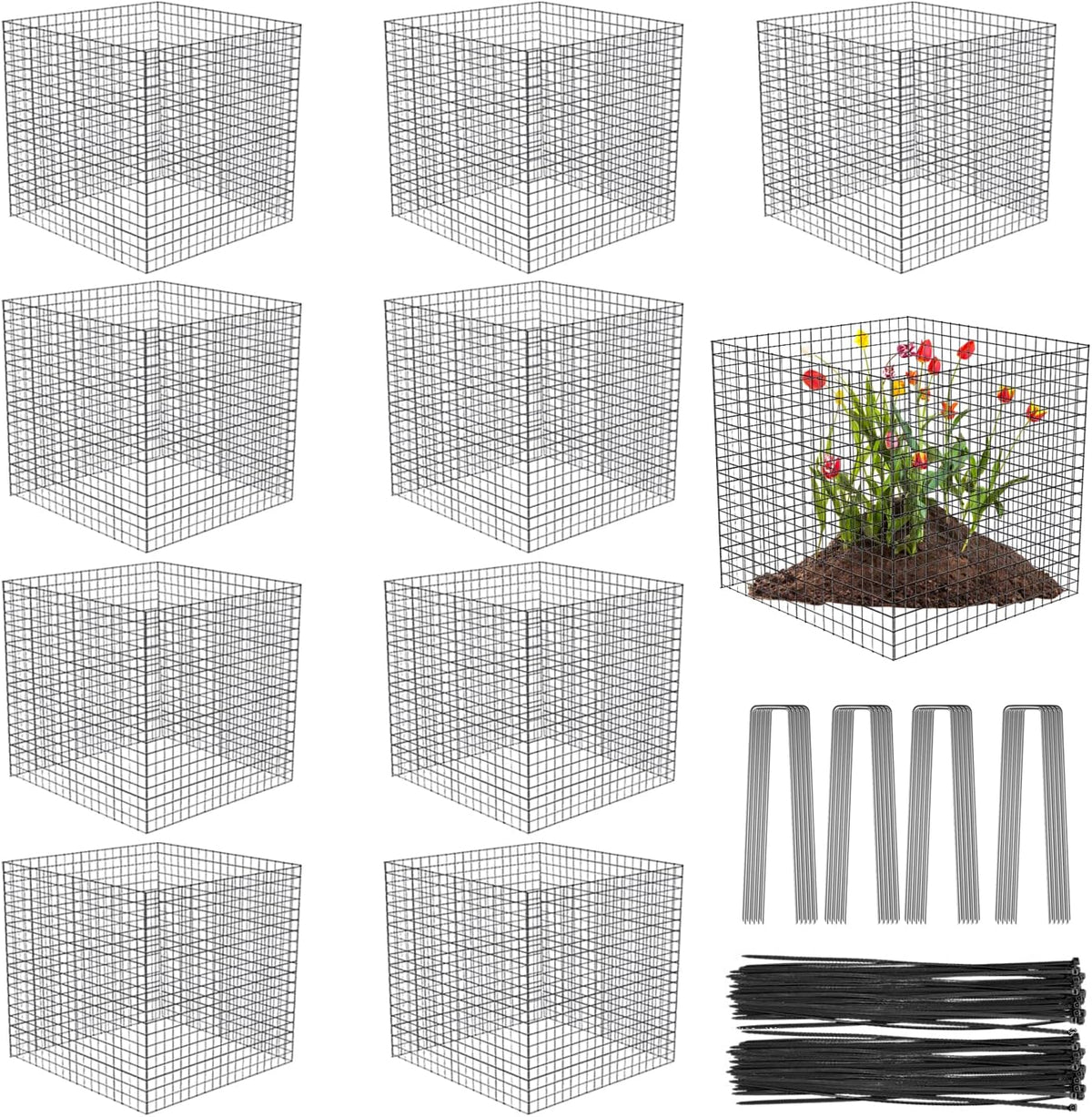 plant protector from animals, 10 pack 12'' x, main product view