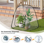 woltu small greenhouse plastic garden greenhouse outdoor greenhouse, close-up detail