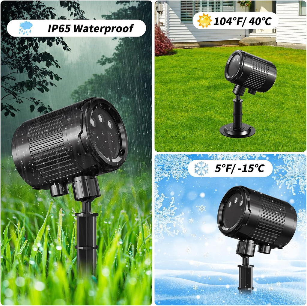 Christmas Laser Projector Light Outdoor: RGB 3 Colors Firefly Moving Laser Lights, IP65 Waterproof Star Projector Lights Show Decor for Garden Yard Holiday Party, Christmas Halloween New Year Gift