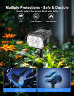 Brightown 6 Pack Solar Motion Lights Outdoor Waterproof, Motion Sensor Spot Lights- 58 LED/3 Modes Solar Powered Spotlights 2-in-1 Auto On/Off for Outside Yard Wall Garden, Cool White
