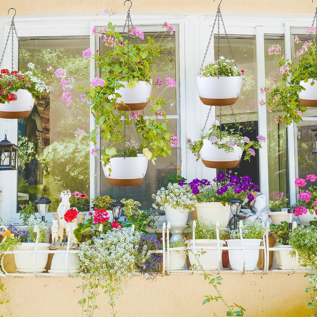 remerry 6 pcs 10 inch hanging planter hanging, close-up detail