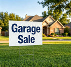 24"x18" white blank lawn yard signs corrugated plastic, close-up detail