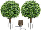 23.7" artificial boxwood topiary ball trees, main product view