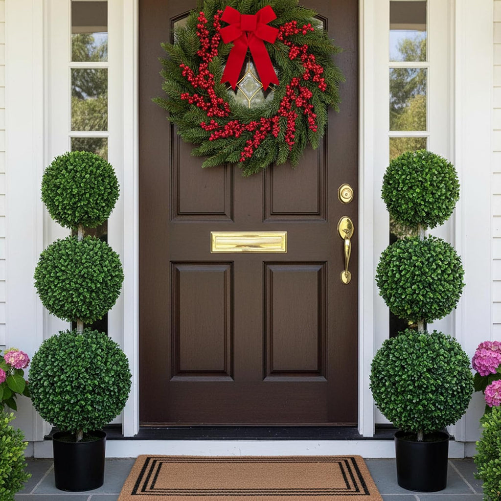 4ft artificial topiary trees set of 2, faux, main product view