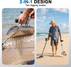 long handle sand scoop, stainless steel shovel scoop shown in use