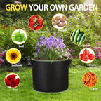 3-Pack 15 Gallon Plant Grow Bags, Thickened Nonwoven Fabric Pots with Handles,Sturdy Garden Planters Aeration Gardening Container to for Plants, Vegetables, and Flowers