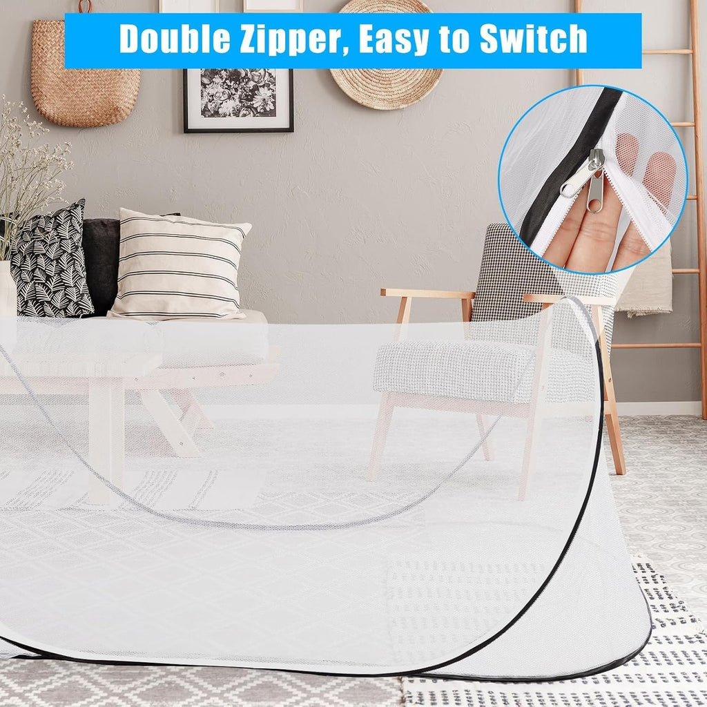 78*31*23 inch large pop up mosquito net, portable on a desk or shelf