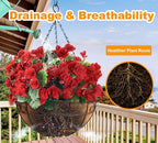Y&M 2PCS 14" Round Coconut Fiber Liner Pre-Formed Replacement for 14'' Hanging Basket