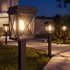 XMCOSY+ Solar Lights Outdoor, 12 Pack Bright Pathway Lights for Landscape | Adjustable Brightness, 3 Color Modes, Up to 15H Runtime, Solar Powered Outdoor Lights for Garden, Yard, Pathway, Landscape