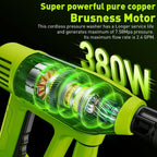 cordless car washer, 1100psi, portable cleaning tool with shown in use