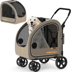 PAWZIDEA 9" Rear Wheel Replacement for 3-in-1 Large Dog Stroller with Detachable Carrier (Model: AP5100), Tool-Free & Maintenance-Free, Airless Heavy-Duty Spare Wheel (1 Piece)
