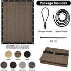 Artpuch 90% Sun Shade Cloth, 3 x 12 FT Pergola Shade Cover Canopy with Grommets, Sun Screen Fabric Tarp for Patio, Outdoor, Garden, Backyard, Mocha
