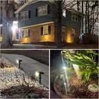 Solar Lights Outdoor Waterproof IP65, Solar Powered 76 LED 3 Lighting Modes Solar Spot Lights Outdoor for Yard Garden Landscape Pathway (Warm White, 4 Pack)