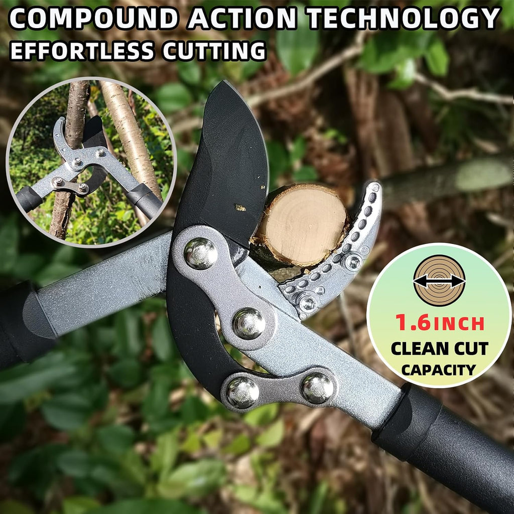 YRTSH Loppers, Hedge Shears & Pruners Combo Set, 3-Piece Hedge Clippers | Heavy Duty Tree & Shrub Care Kit for Yard, Lawn & Garden,Professional Branch Cutter Tree Trimmer for Indoor Outdoor Gardening