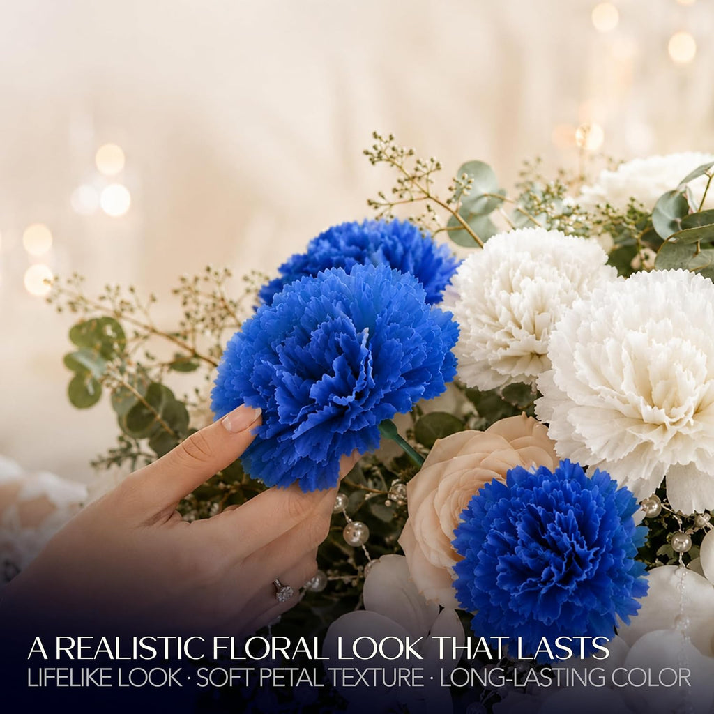 royal imports carnation artificial flowers for weddings – on a desk or shelf