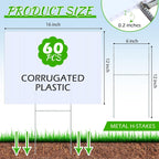 kigley 60 pack blank yard signs with stakes shown in use