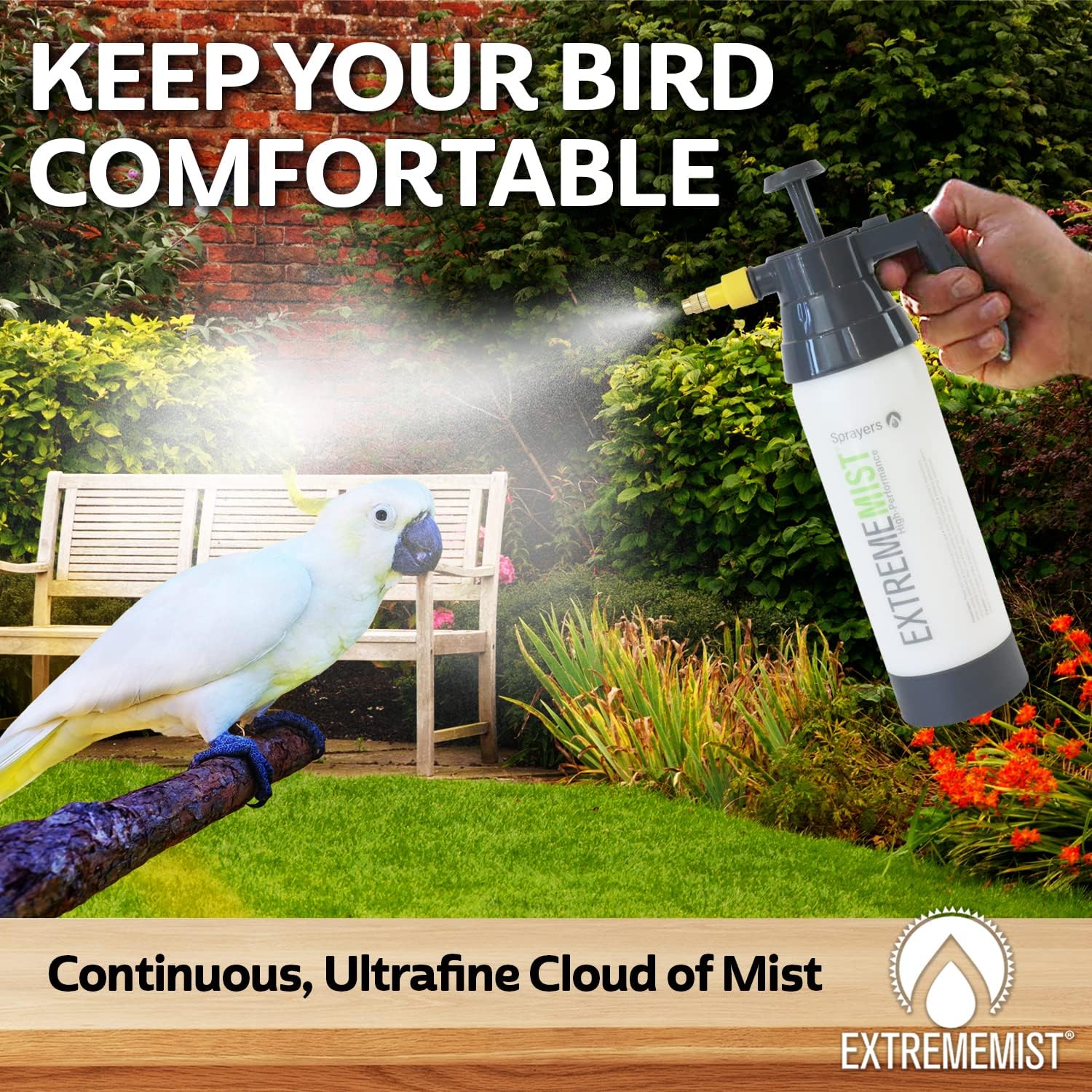 Bird Mister 20 oz by ExtremeMist | Ultra-Fine Avian Bath Sprayer