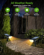 Solar Spot Lights Outdoor, Solar Lights Outdoor Waterproof IP65, 3 Brightness Modes Dusk to Dawn Landscape Spotlights for Yard Garden Pathway Tree Decoration, Warm White, 4 Pack